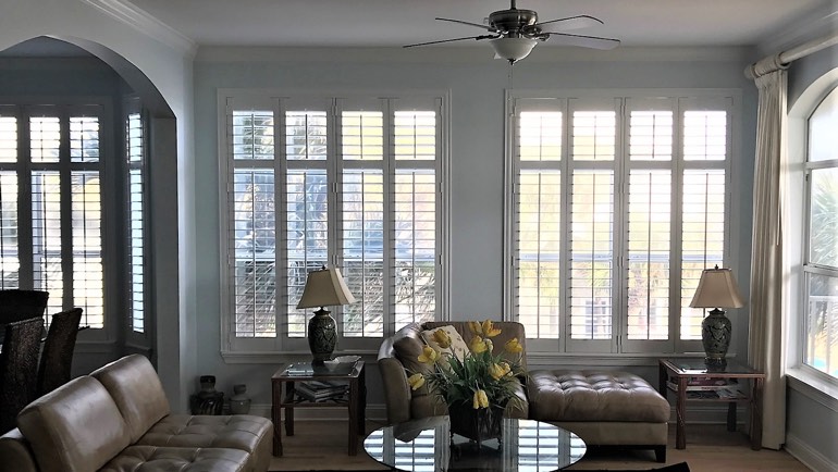 San Diego family room shutters